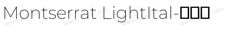 Montserrat LightItal字体转换